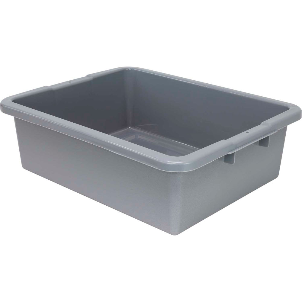 B2956013 Bussing Tub 22 x 17 x 7 in. Ribbed Bottom Bus Box - Polypropylene - Gray - Pack of 12