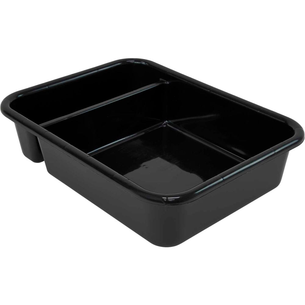 B2956047 Bussing Tub 20 x 15 x 5 in. Compartment Bus Box - Polypropylene - Black - Pack of 12