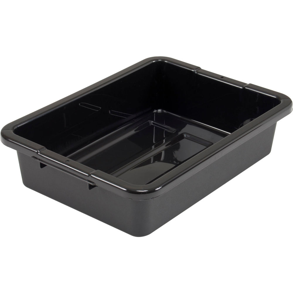 Global Industrial 493681BK NSF Plastic Bus Tub - 20 x 15 x 5 in. - Black - Pack of 12