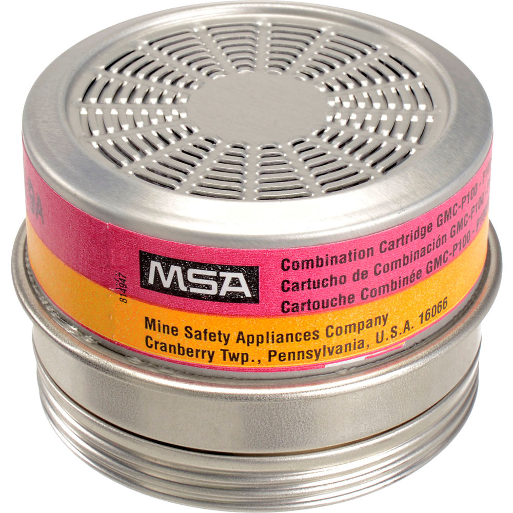 Picture of MSA Safety B2282643 MSA Comfo Respirator Cartridges Organic Vapor & Acid Gas - P100 6 & Box 815180