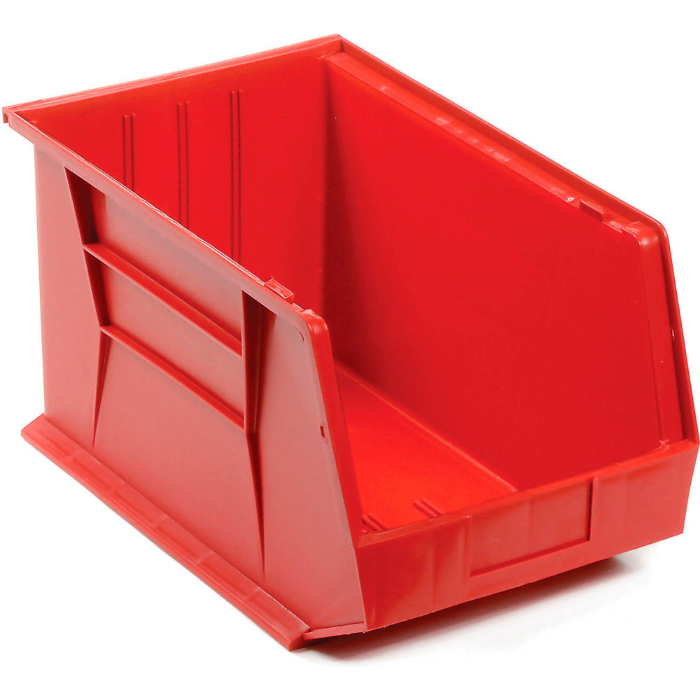 4271802 Plastic Stack & Hang Bin - 11 x 16 x 8 in. - Red - Pack of 4
