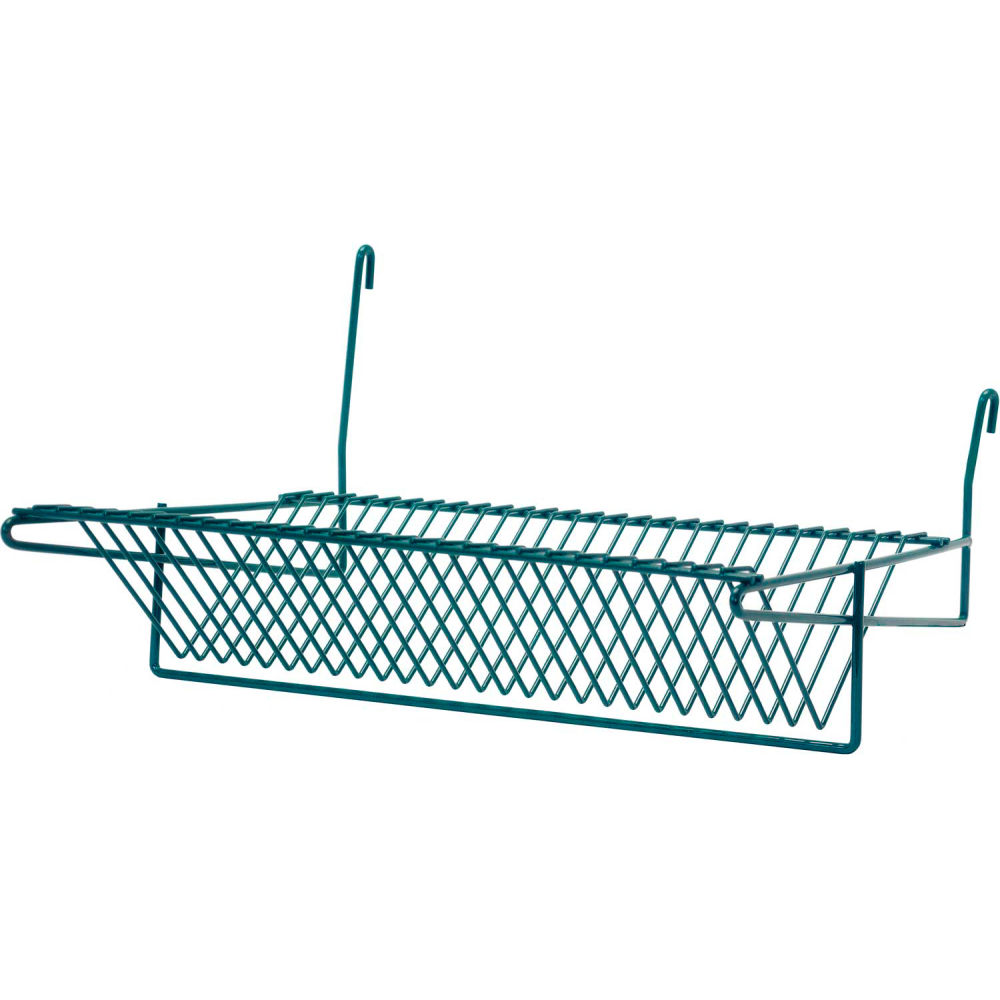 Quantum Food Service SG-SLH201412P Store Grid Lid Drying Rack - 20 1/2 x 13 3/4 x 10 1/2, Green