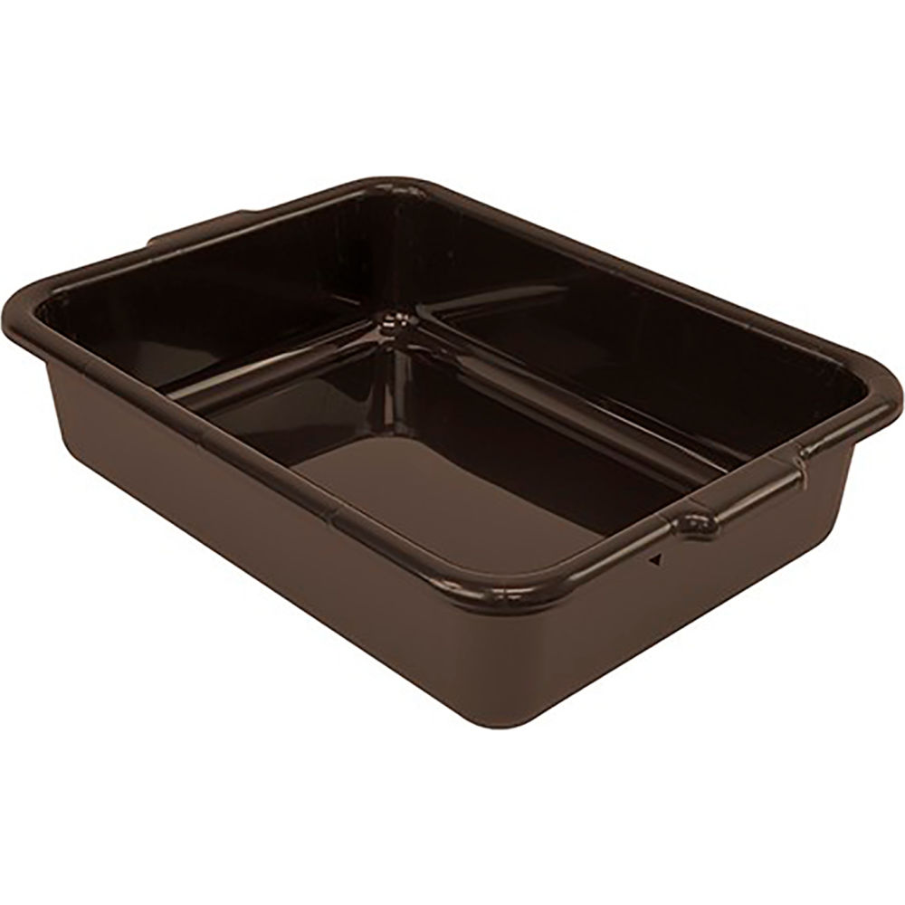 B2956036 Bussing Tub 21 x 15 x 5 in. Flat Bottom Bus Box - Polypropylene - Brown - Pack of 12