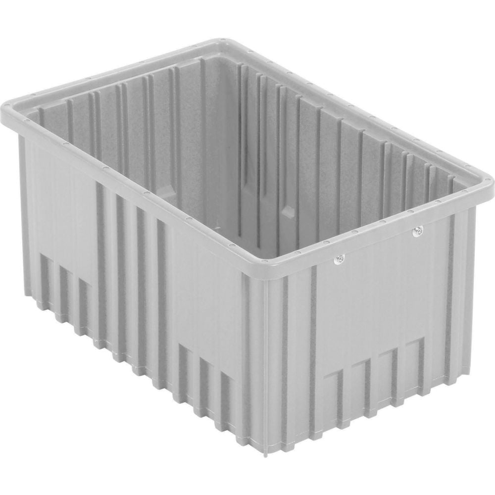 Global Industrial 334104GY Plastic Dividable Grid Container - DG9208016 - 0.50 x 10.87 x 8 in. - Gray - Pack of 8