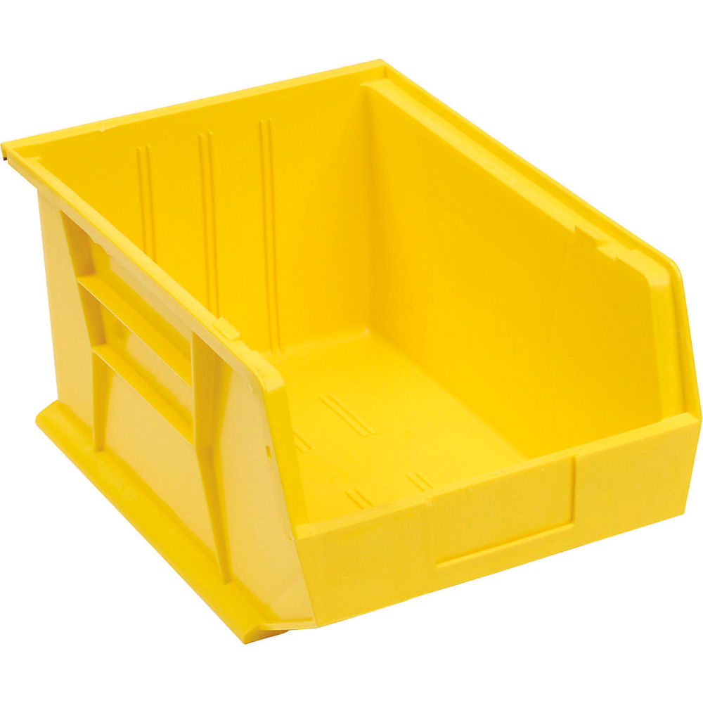 Global Industrial 550117YL Plastic Stack & Hang Bin - 11 x 16 x 8 in. - Yellow - Pack of 4