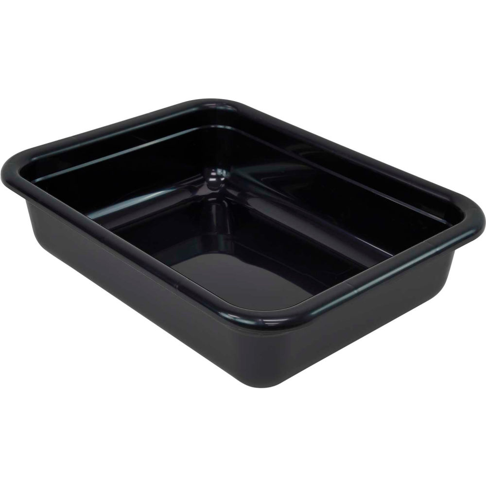 B2956050 Bussing Tub 22 x 17 x 5 in. Flat Bottom Bus Box - Polypropylene - Black - Pack of 12