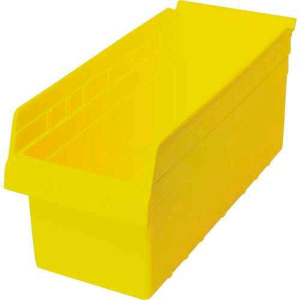 B970511 QSB808 Plastic Nesting Storage Shelf Bin - 8.37 x 17.87 x 8 in. - Yellow - Pack of 10