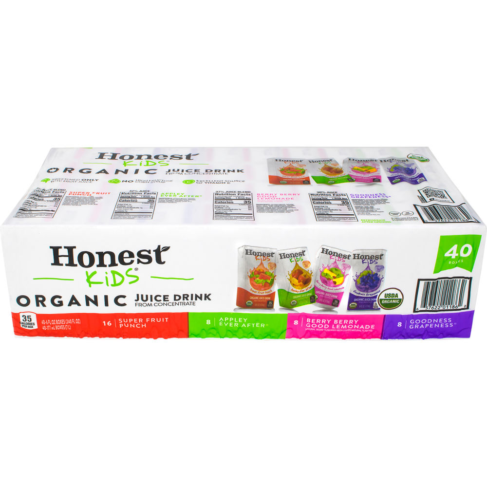 Picture of Green Rabbit Holdings B2946275 6 oz Organic Fruit Juice Drink Boxes Variety Pack - 40 Count