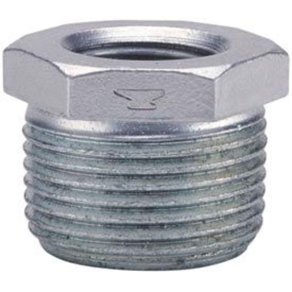 Galvanized Hex Bushing - 1.5 x 1 in. - Standard Class 125 - Durable Cast Iron