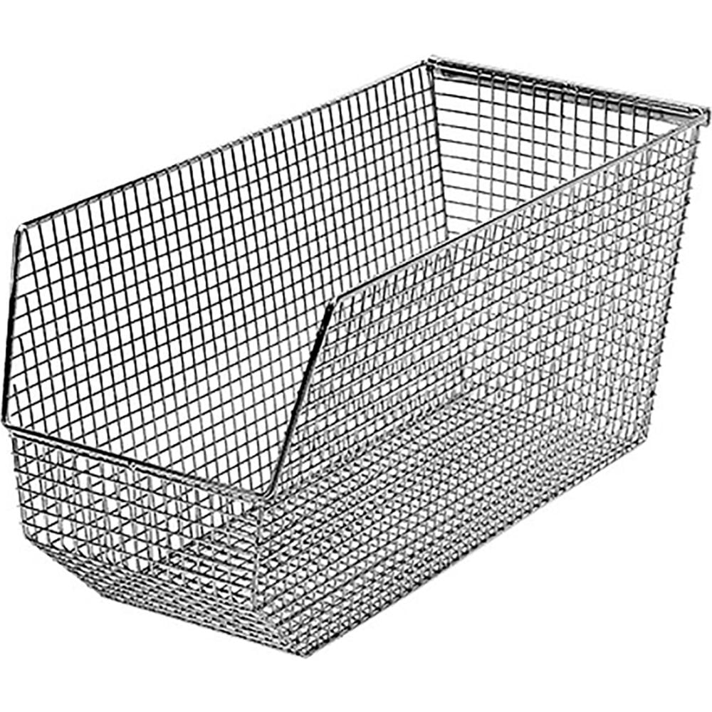B2777120 17.75 x 8.12 x 9 in. Wire Mesh Stack & Hang Bin - Chrome - Pack of 5