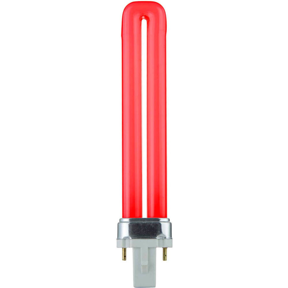 B1880008 60300-SU PL9-R 9W PL 2-Pin Single U-Shaped Twin Tube G23 Base - Red - Pack of 50