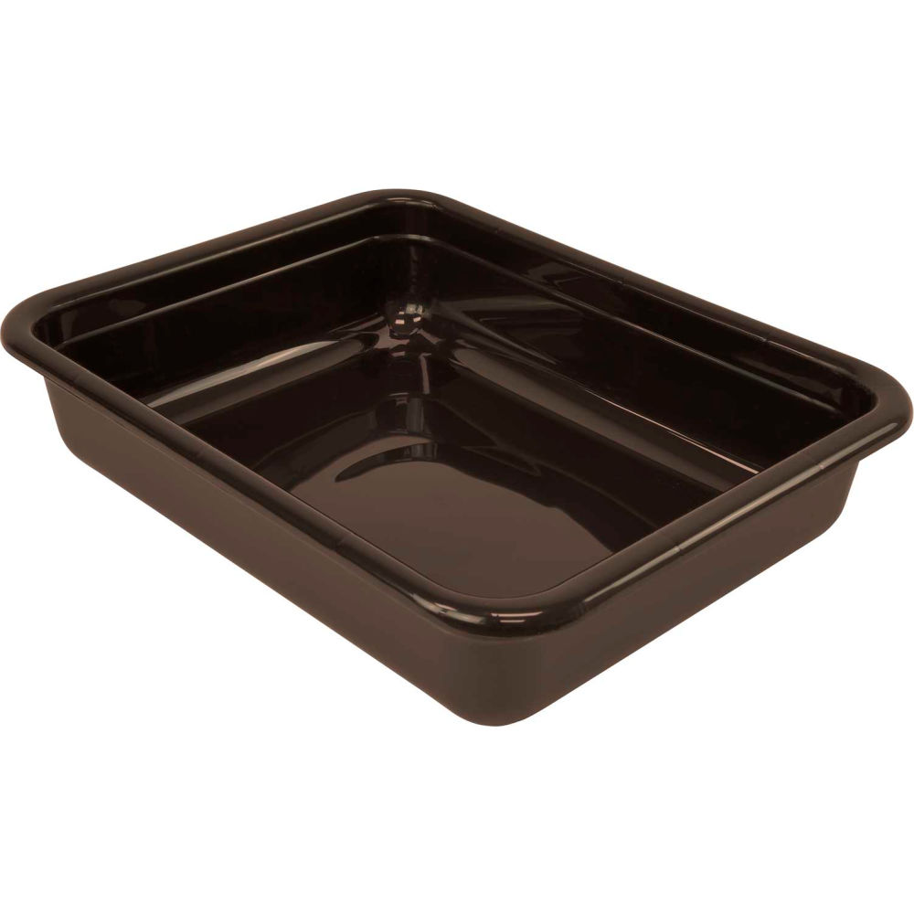 B2956029 Bussing Tub 20 x 15 x 5 in. Flat Bottom Bus Box - Polypropylene - Brown - Pack of 12