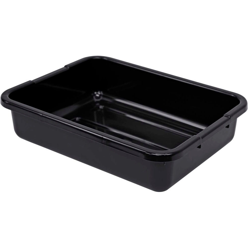 B2956040 Bussing Tub 21 x 15 x 5 in. Ribbed Bottom Bus Box - Polypropylene - Black - Pack of 12