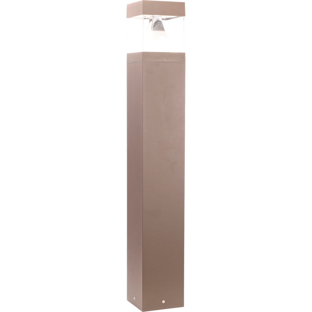 Picture of Sunshine Lighting B3137750 LED Commercial Square Bollard Outdoor Light Fixture - 12-16-22W - 2800 Lumens - Bronze