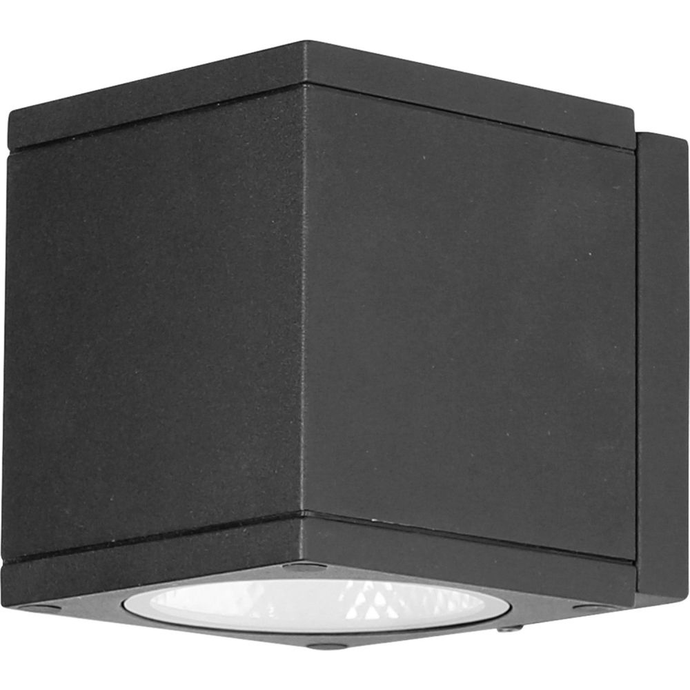 LED Black Cube Up And Down Outdoor Light Fixture, 18W 1300 Lmn Color Selectable 30K/40K/50K
