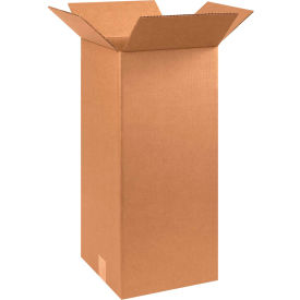 Global Industrial BP2532 Tall Cardboard Corrugated Boxes - 10 x 10 x 24 in., Kraft - Pack of 25