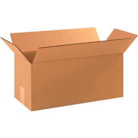 Global Industrial BP2827 Long Cardboard Corrugated Boxes - 18 x 8 x 8 in., Kraft - Pack of 25