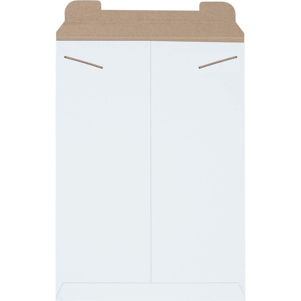 B40431 Stayflats Tab Lock Mailers - 13 x 18 in., White - 100 per Pack