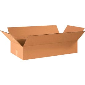 Global Industrial BP2923 Flat Cardboard Corrugated Boxes - 24 x 12 x 4 in., Kraft - Pack of 25