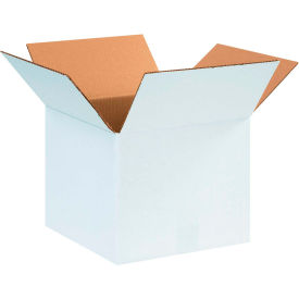 Global Industrial BP2589 Cardboard Corrugated Boxes - 12 x 12 x 10 in., White - Pack of 25