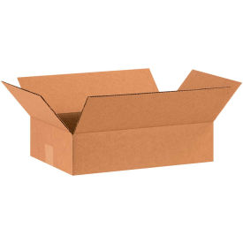 Global Industrial B39656 Flat Cardboard Corrugated Boxes - 16 x 10 x 4 in., Kraft - Pack of 25
