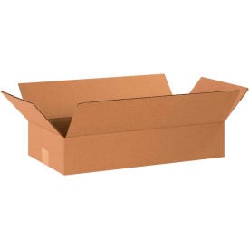 Global Industrial BP2833 Flat Cardboard Corrugated Boxes - 20 x 10 x 4 in., Kraft - Pack of 25
