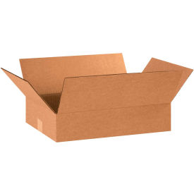 Global Industrial B1638708 Flat Cardboard Corrugated Boxes - 20 x 12 x 4 in., Kraft - Pack of 25