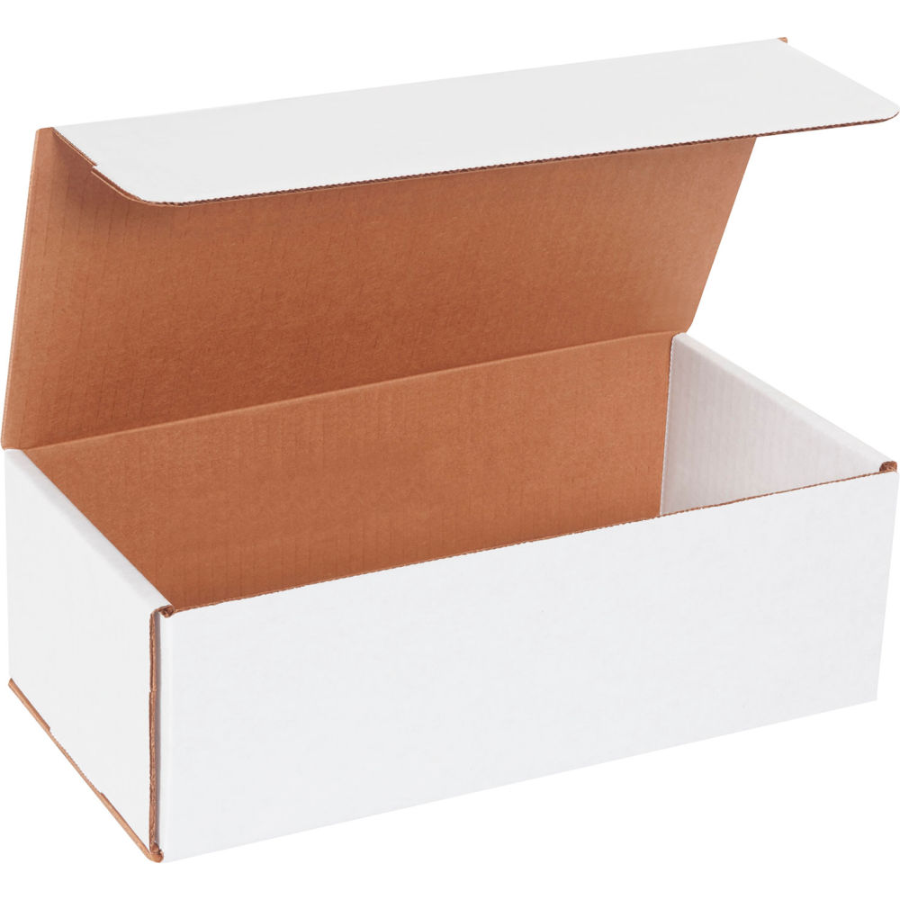 Corrugated Mailers - White - 12 x 6 x 4 in. - Pack of 50 - Crush Resistant