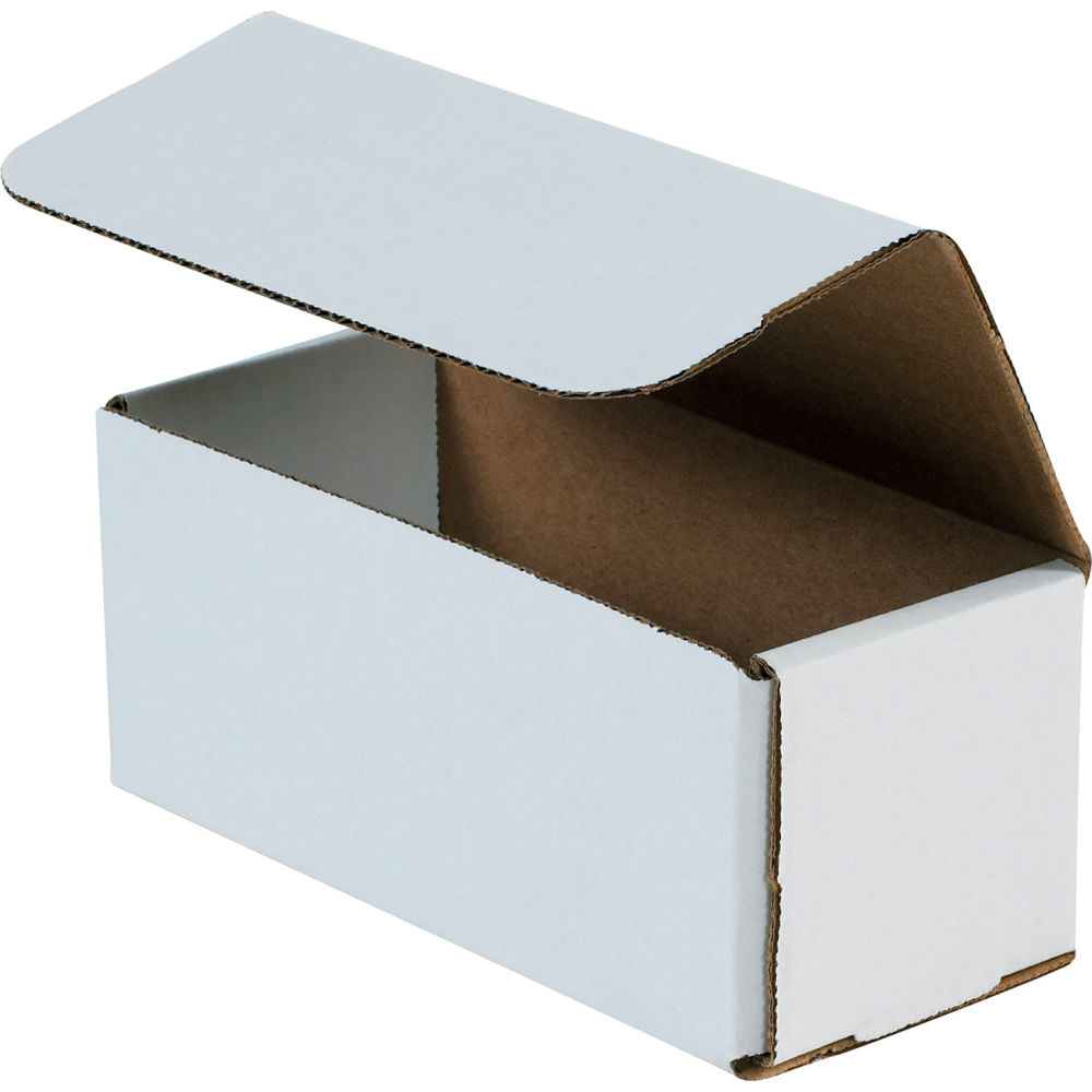 Corrugated Mailers - White - 7 x 3 x 3 in. - Pack of 50 - Crush Resistant