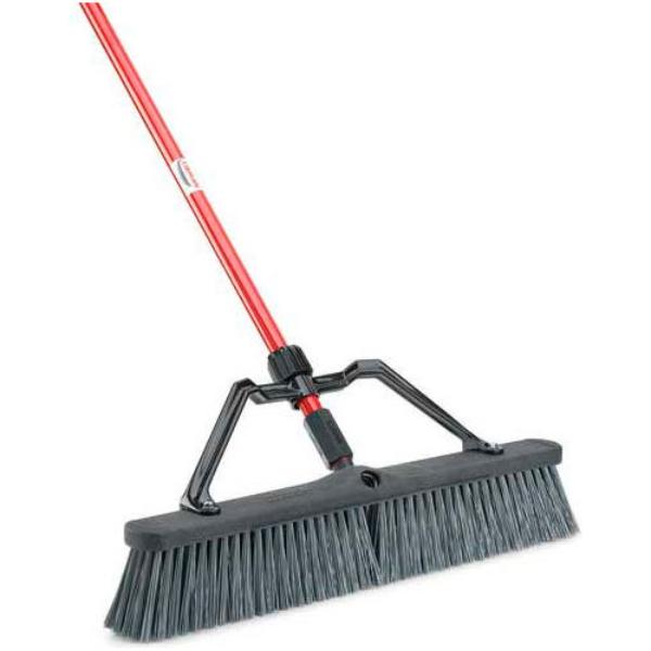 B598681 24 in. Rough Sweep - Red Brace Handle - 825 - Pack of 3