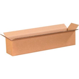 Global Industrial BP2875 Long Cardboard Corrugated Boxes - 20 x 4 x 4 in., Kraft - Pack of 25
