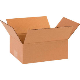 Global Industrial BP2549 Flat Cardboard Corrugated Boxes - 10 x 8 x 4 in., Kraft - Pack of 25