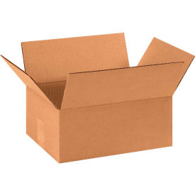 Global Industrial BP2569 Flat Cardboard Corrugated Boxes - 11.25 x 8.75 x 4 in., Kraft - Pack of 25