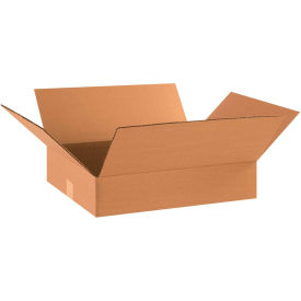 Global Industrial 4884600 Flat Cardboard Corrugated Boxes - 18 x 14 x 4 in., Kraft - Pack of 25