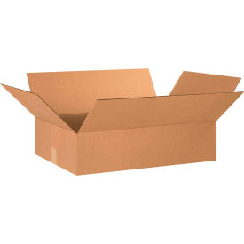Global Industrial BP2938 Flat Cardboard Corrugated Boxes - 24 x 16 x 6 in., Kraft - Pack of 20