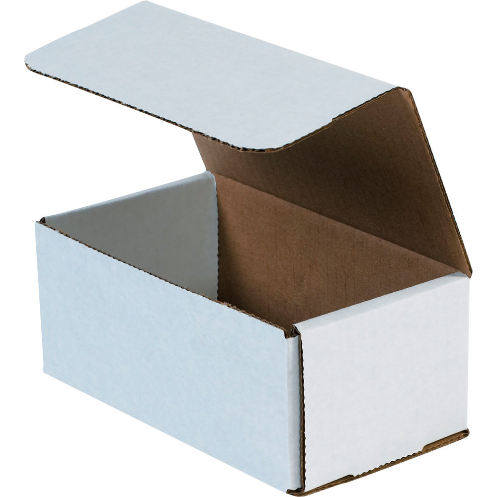 Corrugated Mailers - White - 7 x 4 x 3 in. - Pack of 50 - Crush Resistant
