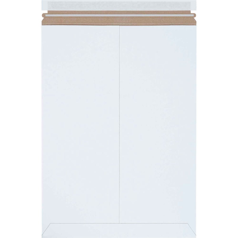 B40437 Stayflats Plus Self-Seal Mailers - 13 x 18 in., White - 100 per Pack