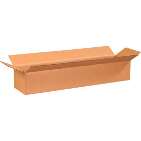 Global Industrial BP2977 Long Cardboard Corrugated Boxes - 24 x 6 x 4 in., Kraft - Pack of 25