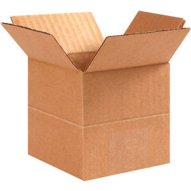Global Industrial BP3435 Multi Depth Cardboard Corrugated Boxes - 4 x 4 x 4 in., Kraft - Pack of 25