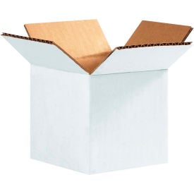 Global Industrial BP3111 Cardboard Corrugated Boxes - 4 x 4 x 4 in., White - Pack of 25