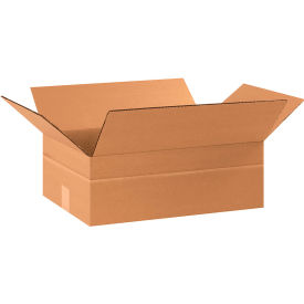 Global Industrial BP3407 Multi Depth Cardboard Corrugated Boxes - 17.25 x 11.25 x 6 in., Kraft - Pack of 25