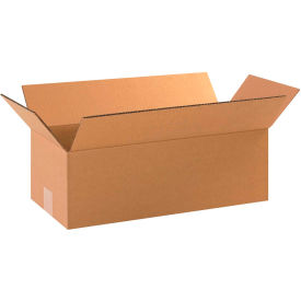 Global Industrial 4884100 Long Cardboard Corrugated Boxes - 18 x 8 x 6 in., Kraft - Pack of 25