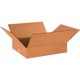 Global Industrial B68767 Flat Cardboard Corrugated Boxes - 18 x 16 x 4 in., Kraft - Pack of 25