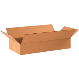 Global Industrial BP2885 Flat Cardboard Corrugated Boxes - 22 x 10 x 4 in., Kraft - Pack of 25