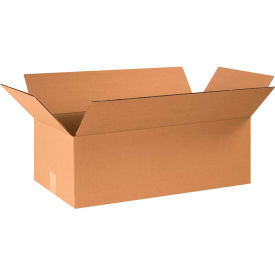 Global Industrial BP2925 Cardboard Corrugated Boxes - 24 x 12 x 8 in., Kraft - Pack of 25