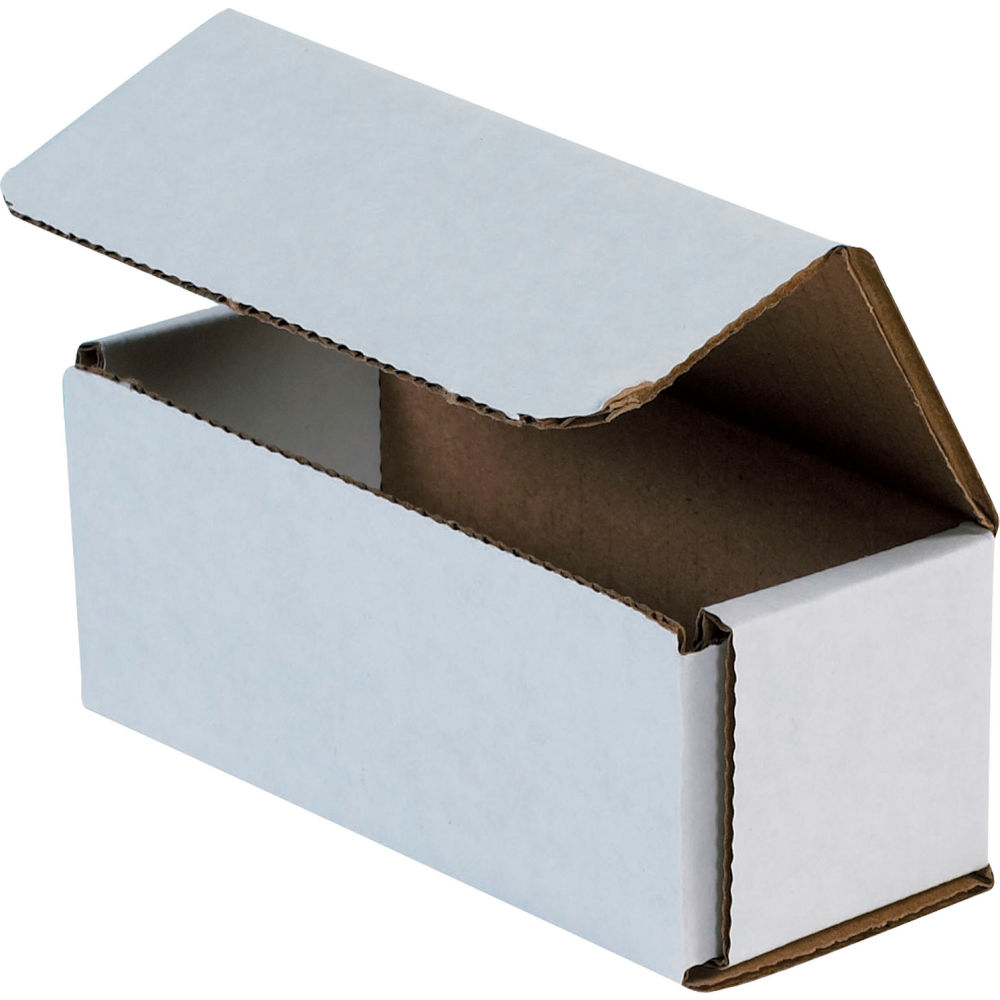 Corrugated Mailers - White - 5 x 2 x 2 in. - Pack of 50 - Crush Resistant