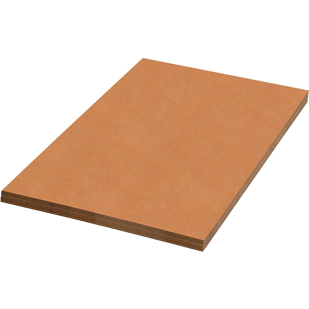 B69386 42 x 42 in. Single Wall Corrugated Sheets, Kraft - Case of 5