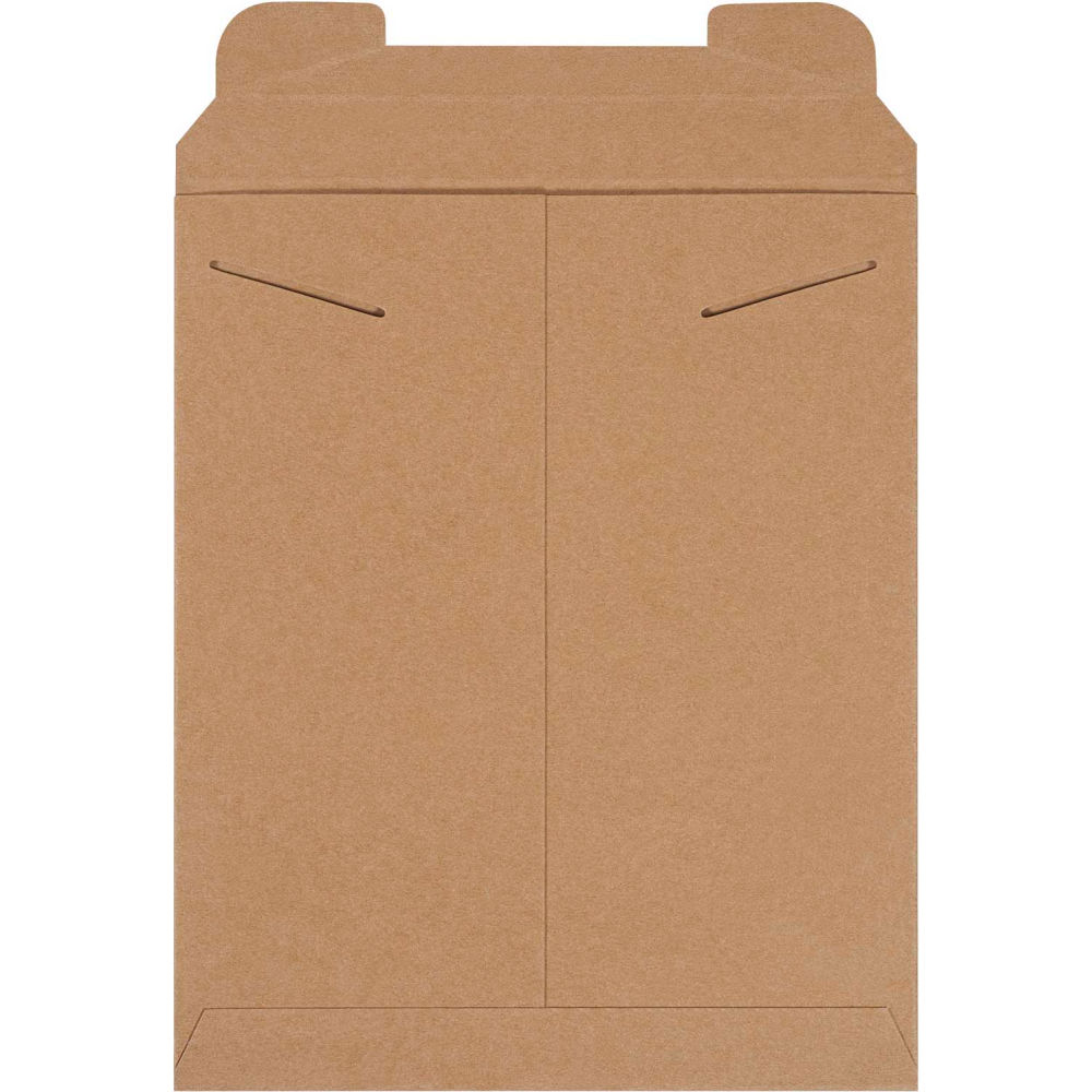 B40055 Stayflats Tab Lock Mailers - 11 x 13.5 in., Kraft - 100 per Pack