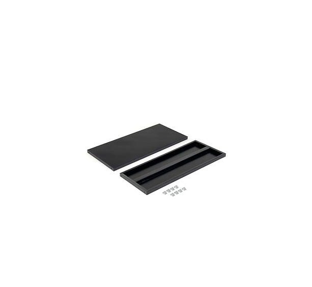 Global Industrial AS3618KB 36 x 18 in. Shelves for Storage Cabinet, Black - Pack of 2