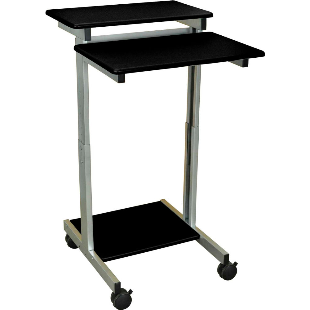 Picture of Luxor B1379227 Mobile Stand-Up Presentation Station - 24 x 29 x 34 in. - 46 in. - Black